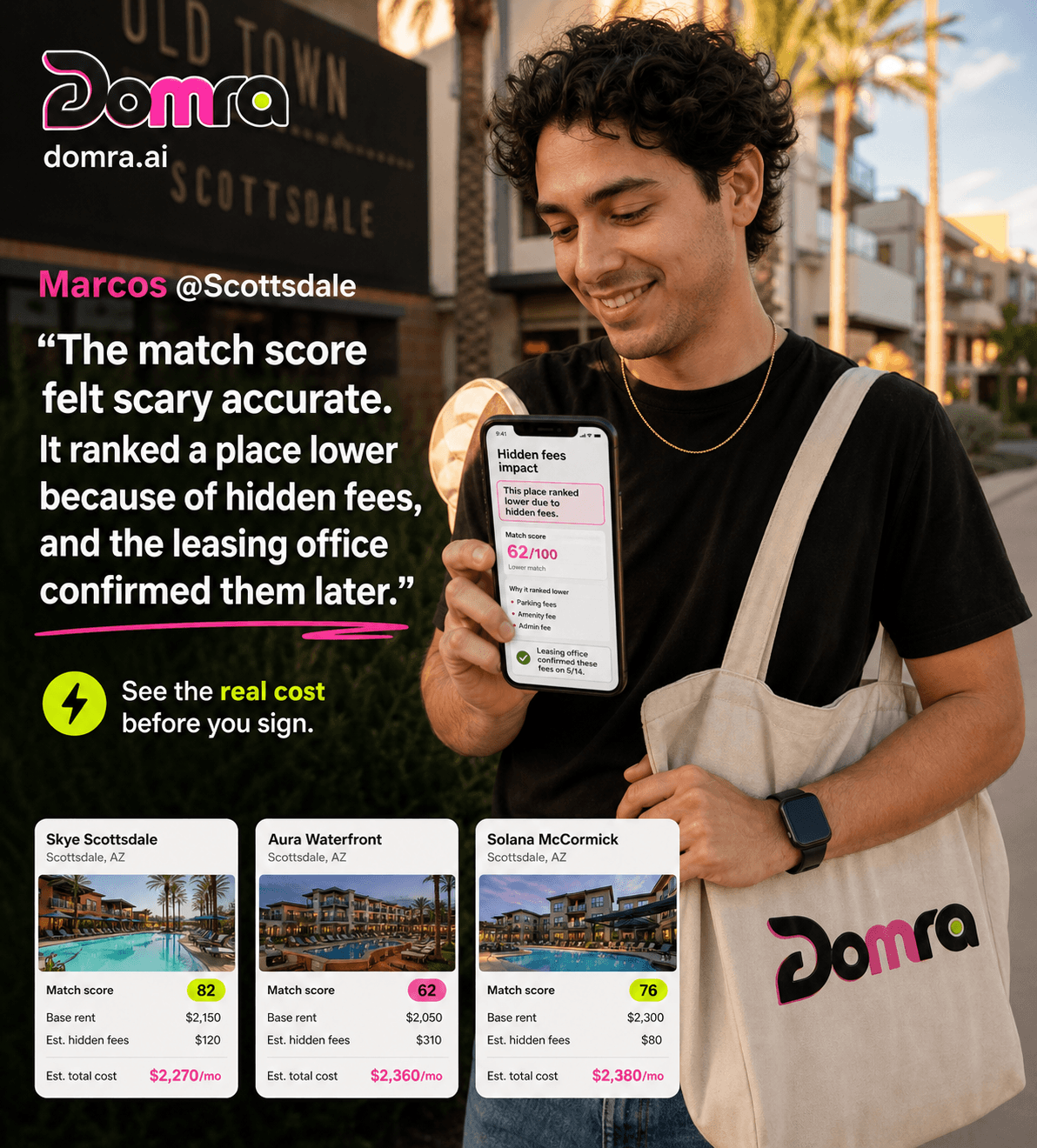 Marcos checking hidden rental fees
